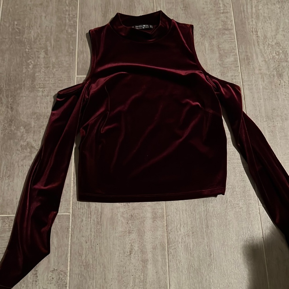 Velvet Off the Shoulder Long Sleeve